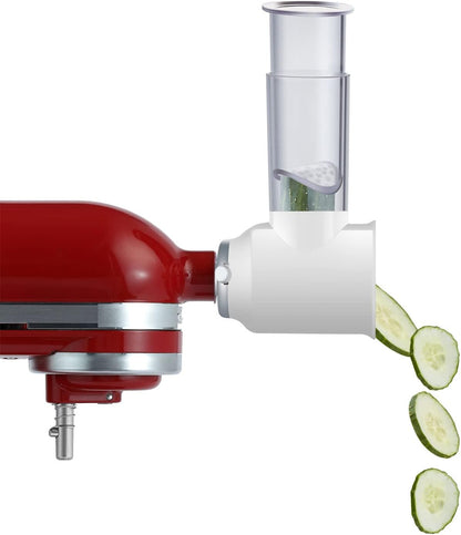 GVODE Shredder Attachment for KitchenAid Stand Mixer, Steel Blade, White