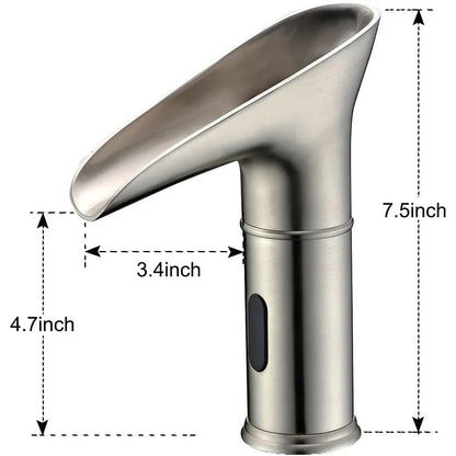 Gangang Brushed Nickel Touchless Waterfall Faucet - Hot & Cold - Gomix Brands Outlet