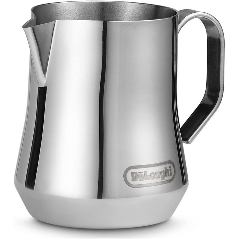 De'Longhi 350ml Brushed Stainless Steel Milk Frothing Jug – Perfect for Lattes