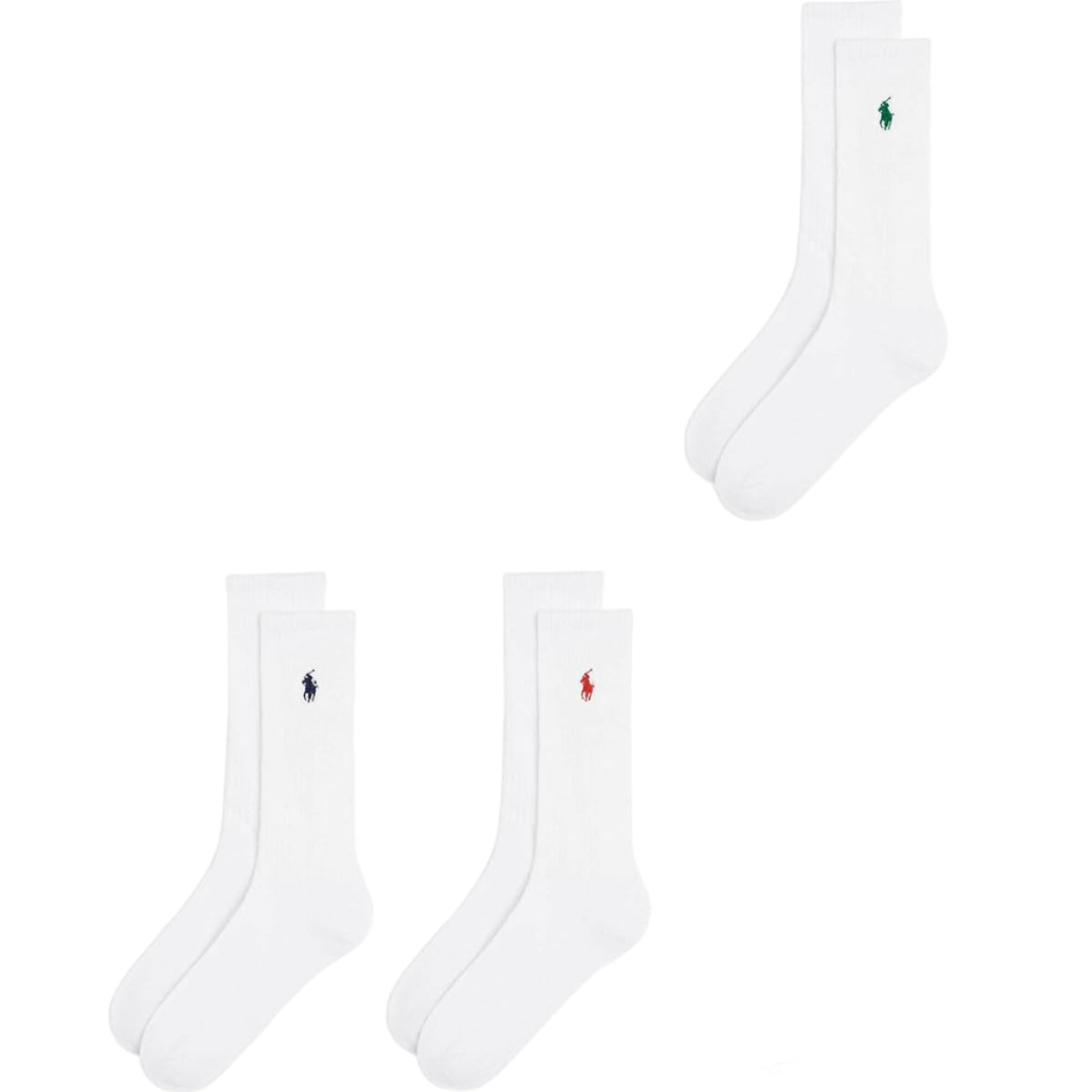 Polo Ralph Lauren Men's Crew Socks 6-Pack Premium Comfort