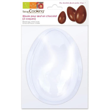 ScrapCooking Clear Plastic Chocolate Egg Blister Mold for Easter