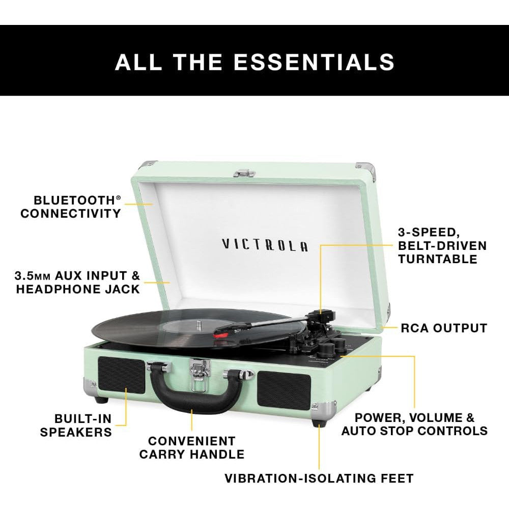 Victrola Journey Bluetooth Portable Turntable with Built-in Speakers