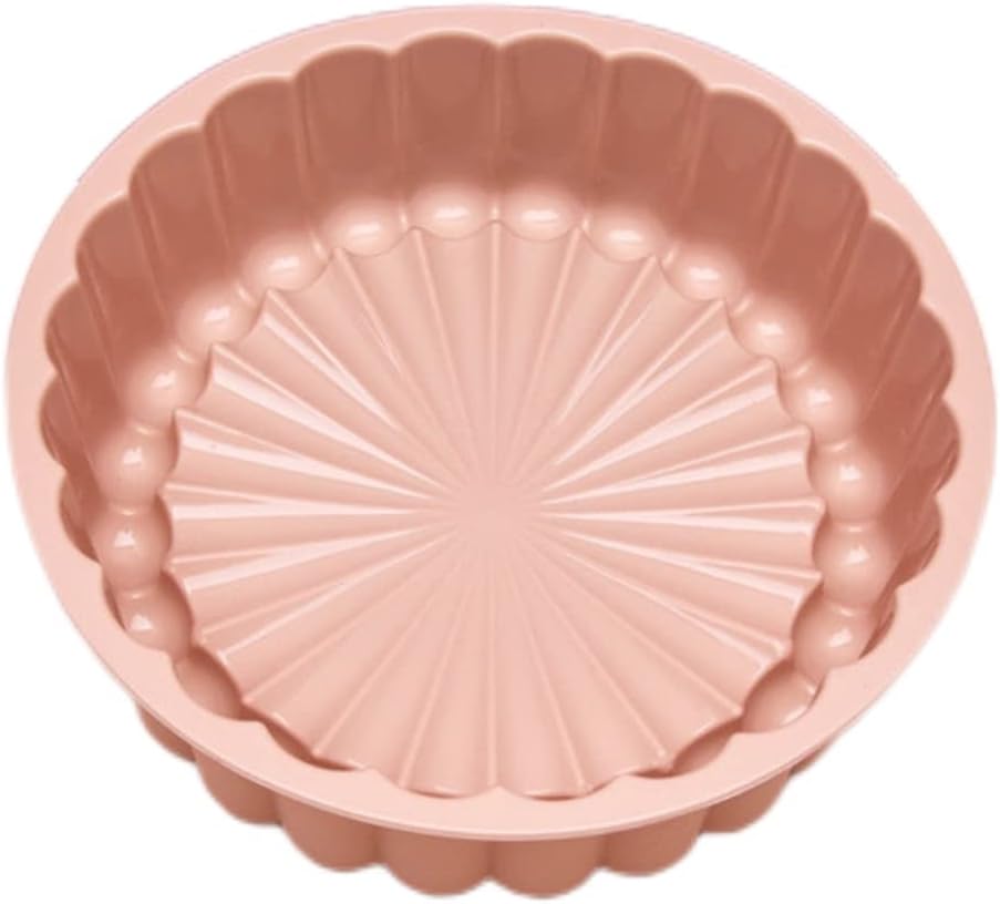 Silicone Flower Shaped Large Round Cake Pan Gray 19.5x19.5x6.1cm