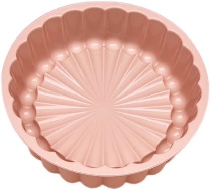 Silicone Flower Shaped Large Round Cake Pan Gray 19.5x19.5x6.1cm