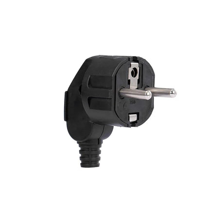 Decdeal 16A EU Removable Plug - Black, High-Strength Nickel-Plated Copper - Gomix Brands Outlet