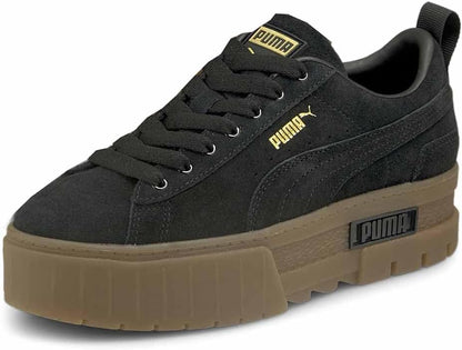 PUMA Mayze Black Team Gold Women's Platform Sneakers - Stylish & Comfortable