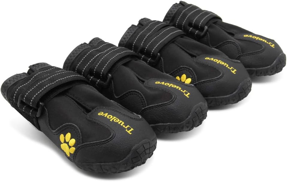 MOKCCI Truelove Waterproof Dog Boots Reflective Straps for All Dogs