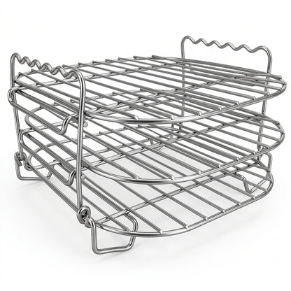 Knadgbft Stainless Steel Air Fryer Three Layer Rack