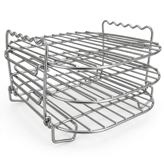 Knadgbft Stainless Steel Air Fryer Three Layer Rack