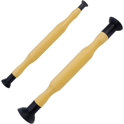 Dnyta 2pcs Valve Lapping Tool with 4 Suction Plates – Yellow, High‑Quality Rubber for Automotive Maintenance