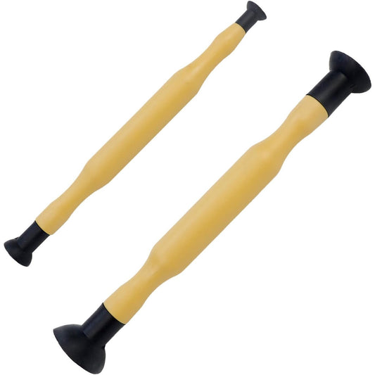 Dnyta 2pcs Valve Lapping Tool with 4 Suction Plates – Yellow, High‑Quality Rubber for Automotive Maintenance