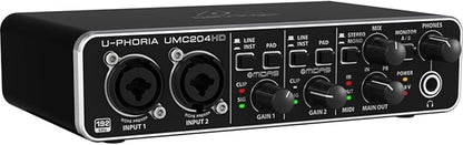 Behringer UMC204HD 2x4 USB Audio/MIDI Interface with Midas Preamps