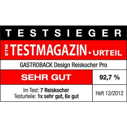 Gastroback 42518 Design Rice Cooker Pro: Versatile Multi-Cooker with 8 Programs