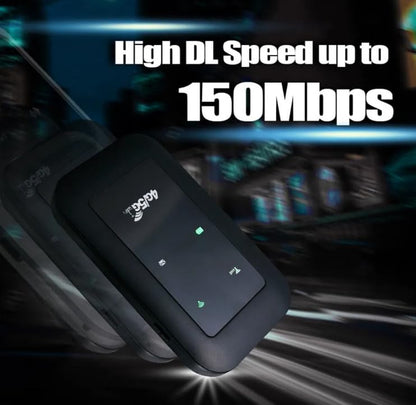 TECHDASH M5 4G LTE Dongle Portable Wireless Pocket Router with 2100mAh Battery and Multi-Device Support