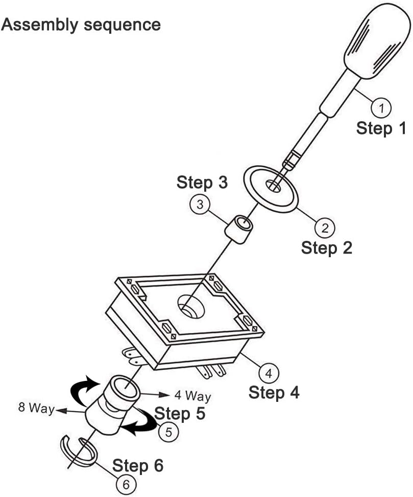 EG STARTS American Style Arcade Competition 2-Pin Joystick 8-Way Operation PC Compatible