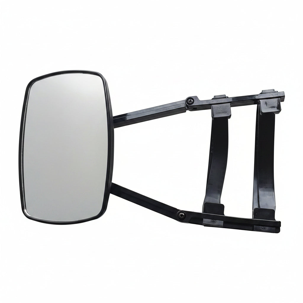 ANTWAX Door Mirror Wing Set Electric Adjustable Towing Mirror Universal Clamp-On Extension for Most Trucks Caravans Cars