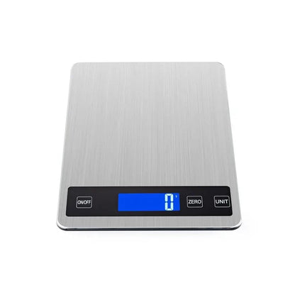 YAKELE Stainless Steel 5kg Digital Kitchen Scale with Multi-Unit Display