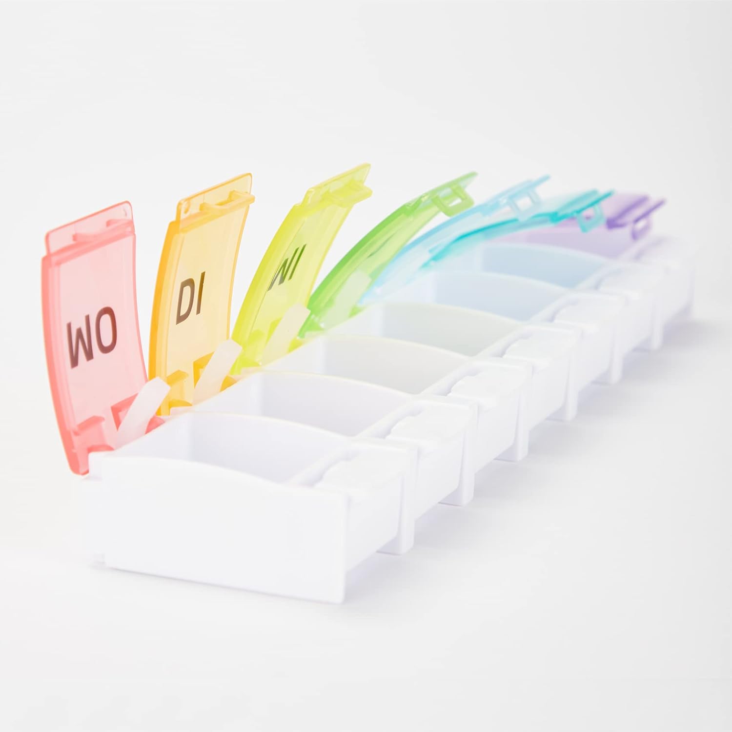 GeekerChip 7-Day BPA-Free Pill Organizer with Color‑Coded Lids