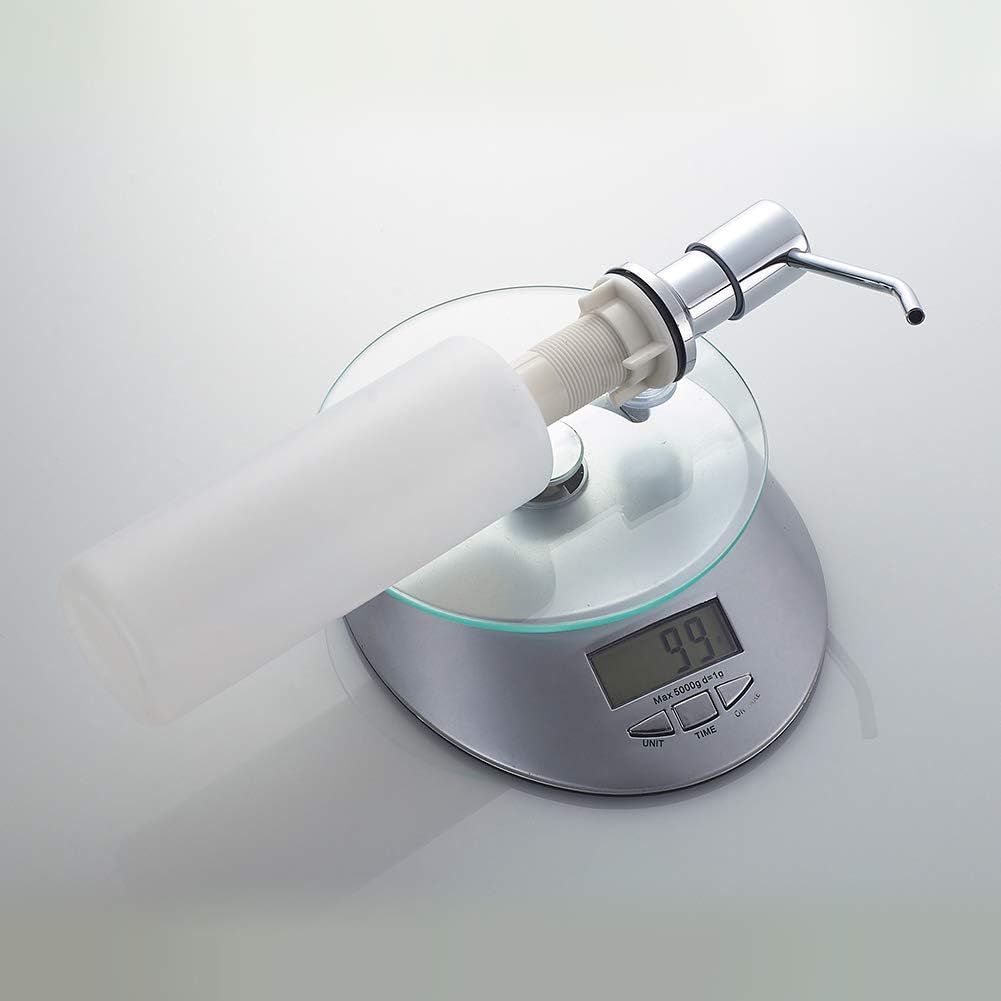 Ibergrif M34027 Kitchen Sink Built-in Soap Dispenser, 400ml Stainless Steel 360° Rotation Nozzle