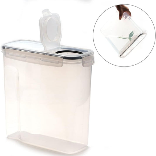 AyeVision 4L Airtight Storage Container Set – 4 Clear Plastic Jars with Lids & Labels