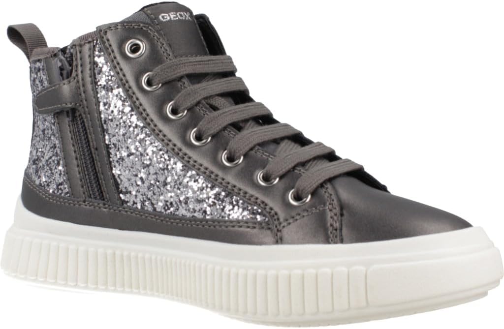 Geox Laquinny Girls Breathable Black Basketball Trainer Size 35 EU