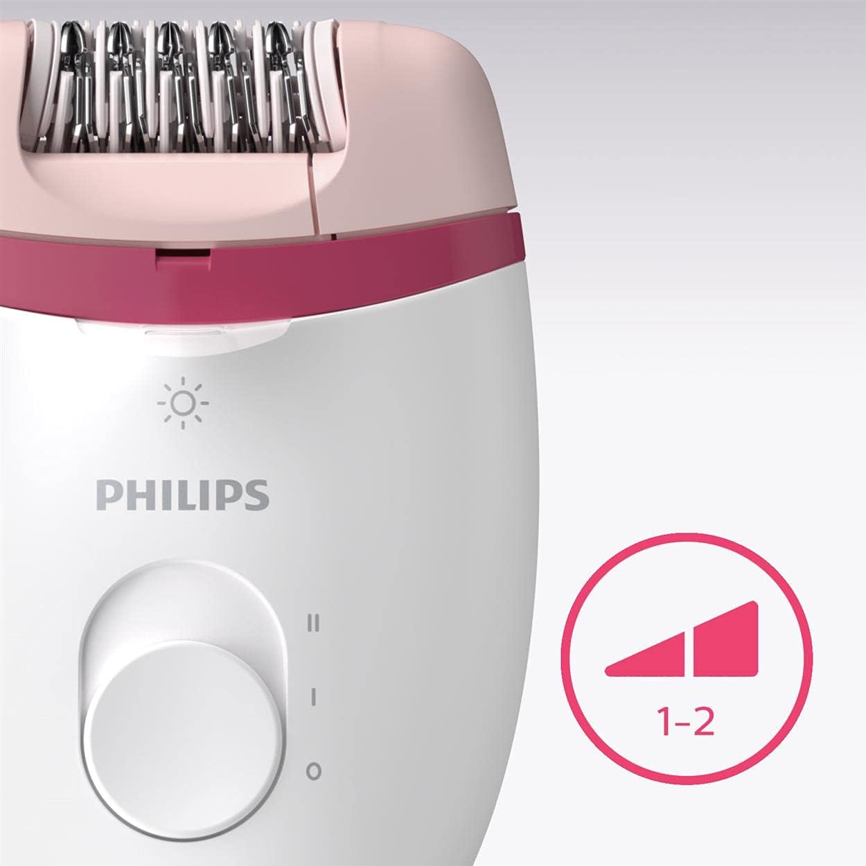 Philips Satinelle Essential Corded Compact Epilator - Effortless Smooth Skin