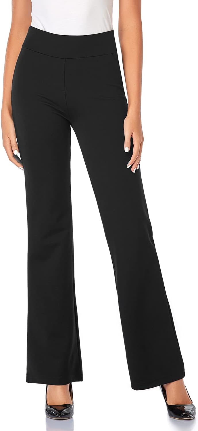 Tapata Women's High-Waist Stretchy Bootcut Pants – Office Ready Dress Trousers