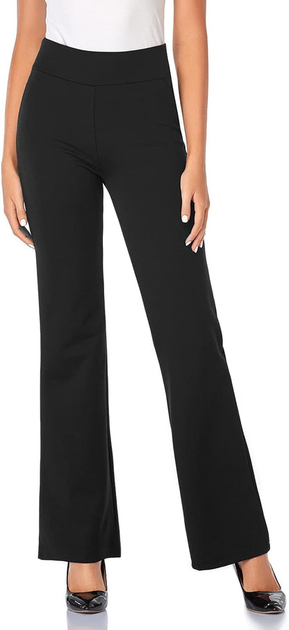 Tapata Women's High-Waist Stretchy Bootcut Pants – Office Ready Dress Trousers