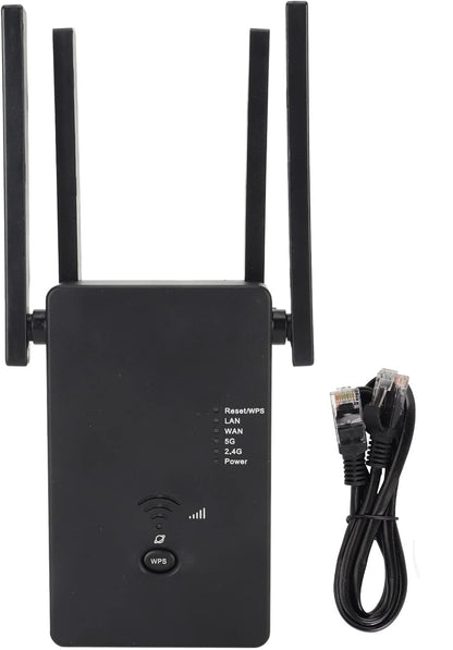 Zunate 1200 Wireless Router Wi-Fi Wall Plug in Home Internet Model AC1200M