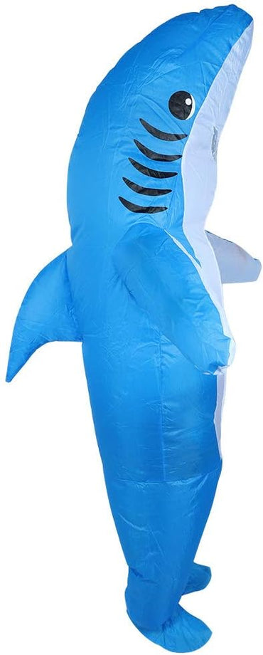 Blue Shark Battery Powered Inflatable Costume for Halloween Parties