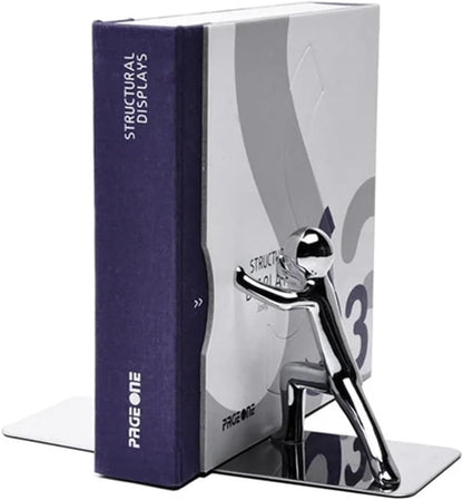 Golden Boy Dual Metal Book Stand Set – Elegant Desktop Organizer