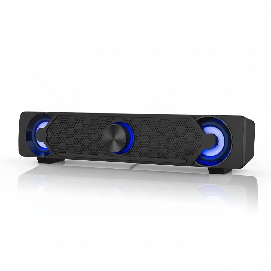 Smalody USB Powered PC Soundbar Gaming Speaker with LED Lighting
