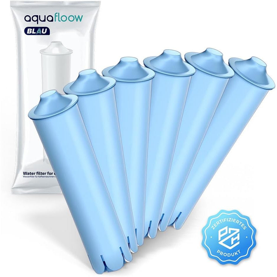Aquafloow Blue Water Filter for Jura Coffee Machines – 6 Pack