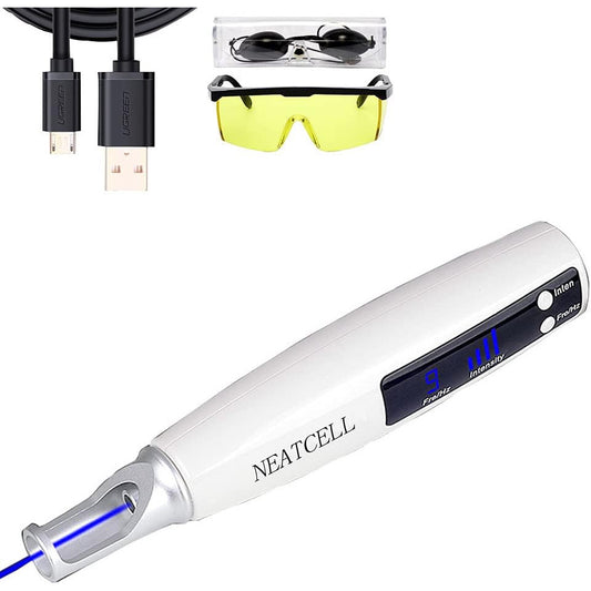 NEATCELL Rechargeable Blue Light Pen with Dual Glasses Set