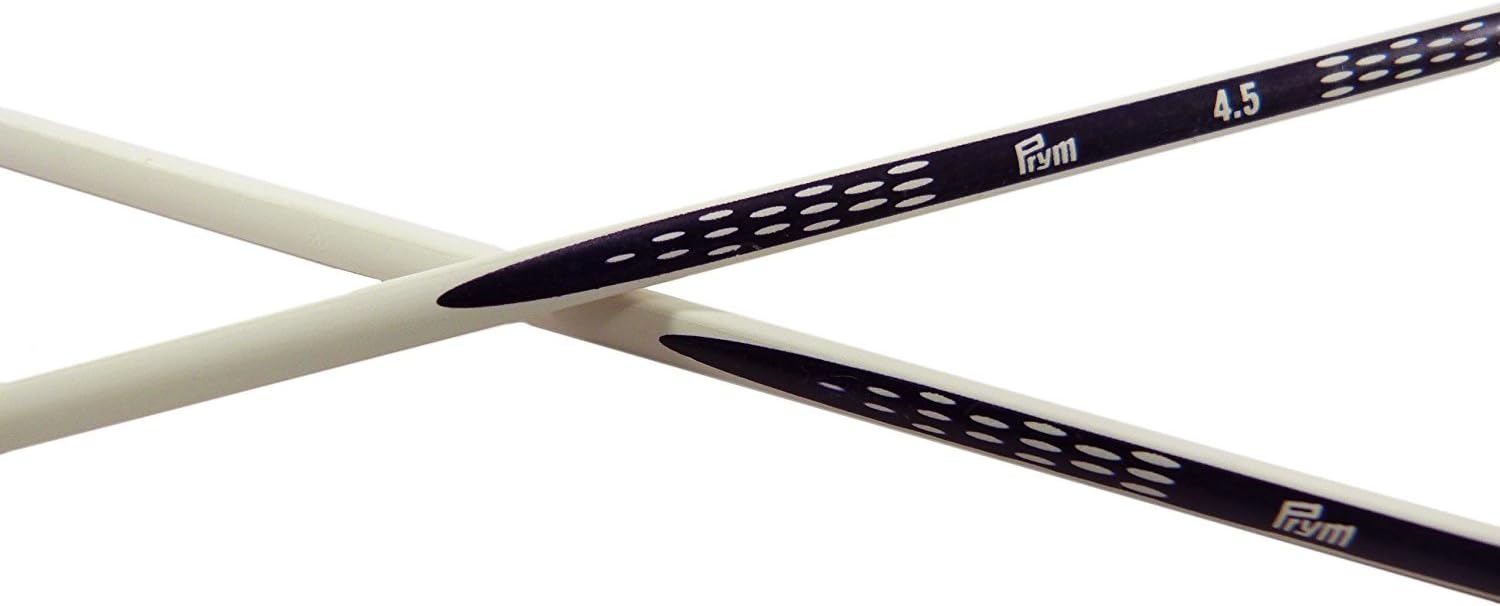 Prym Ergonomic 40cm Single-Pointed Knitting Needles – Lightweight White