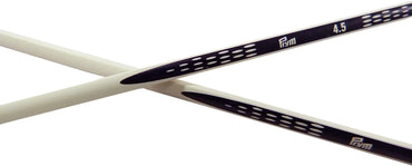 Prym Ergonomic 40cm Single-Pointed Knitting Needles – Lightweight White