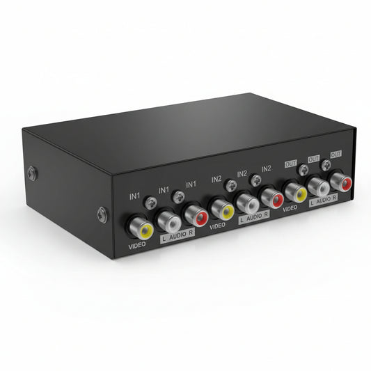 MT-Viki 2-in-1 RCA AV Switch Box for Gaming Consoles