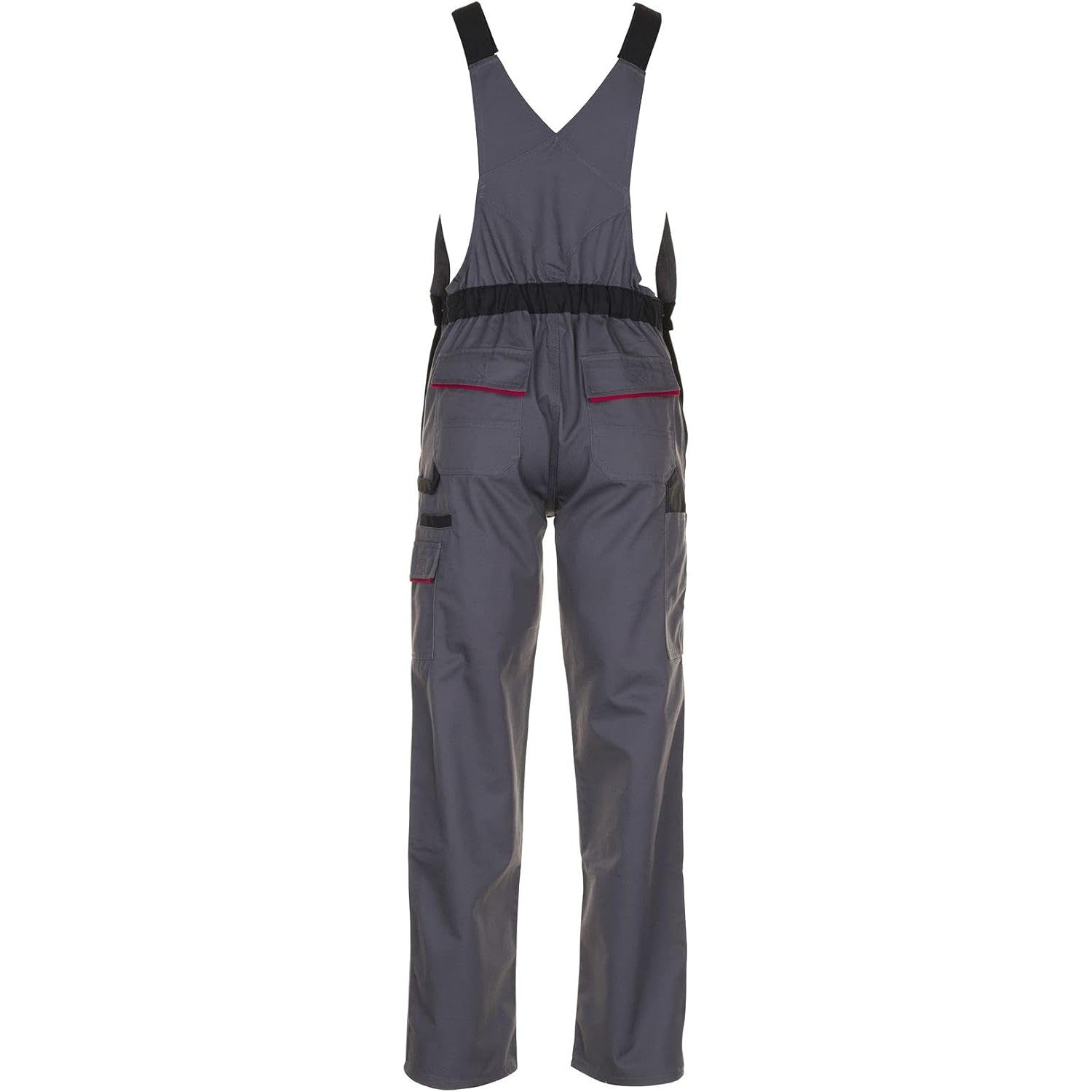 Planam Highline Men's Dungarees Slate/Black/Red Durable Utility Work Pants