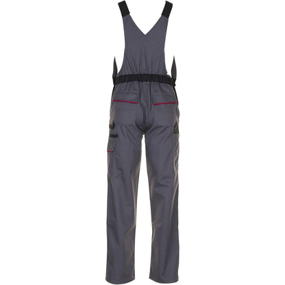 Planam Highline Men's Dungarees Slate/Black/Red Durable Utility Work Pants