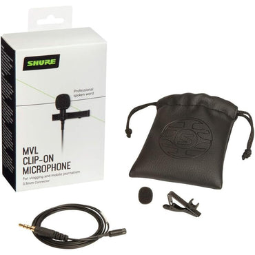 Shure MVL Lavalier Microphone for iPhone & Tablet - Black