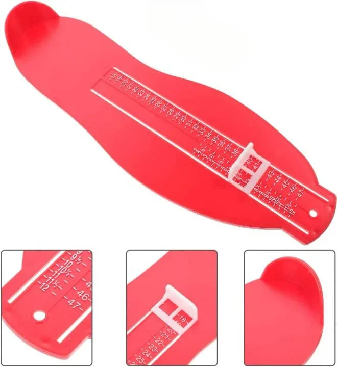 Red Plastic Foot Measuring Gauge Tool for Men & Women - Gomix Brands Outlet