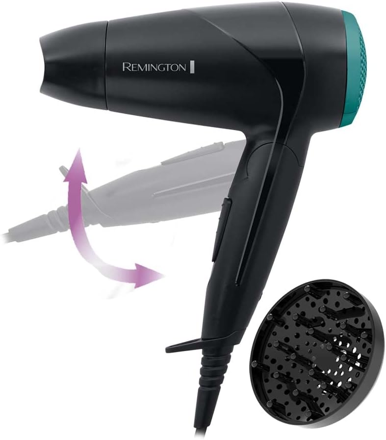 Remington D1500 Folding Travel Hair Dryer 2000W Compact Powerful