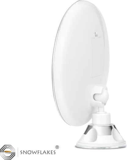Snowflakes 10x Magnifying Lighted Makeup Mirror with 3 Light Modes