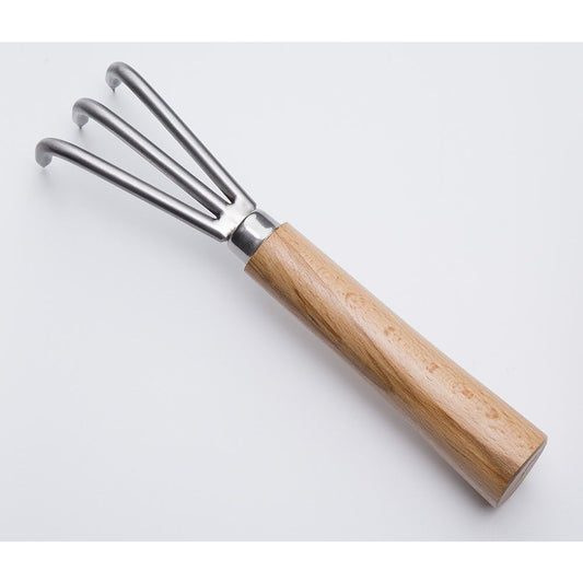 Premium Bonsai Hook with Wooden Handle – Stainless Steel, Firm Grip