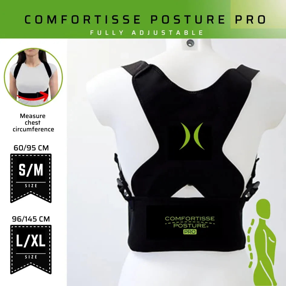 Posture Pro Unisex Back Support Belt with Adjustable Straps for Pain Relief - Gomix Brands Outlet