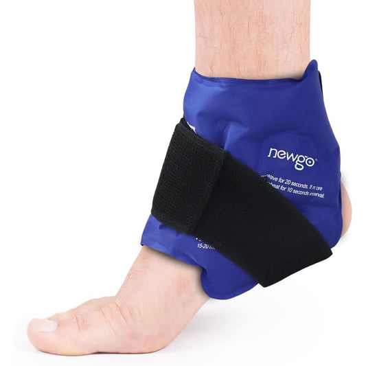 NEWGO Reusable Ankle Ice Pack Wrap for Pain Relief & Injury Recovery