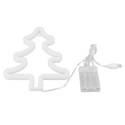 LED Neon Light Colorful Christmas Tree Sign Decoration