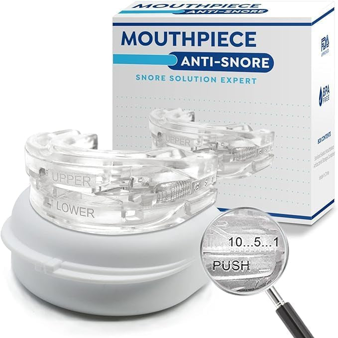 AILISK Pro Anti Snore Mouth Guard Custom-Fit Lightweight White