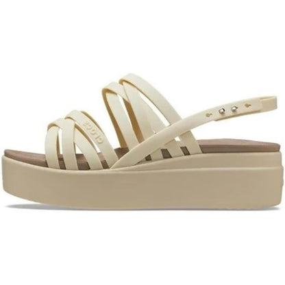 Crocs Women's Brooklyn Low Strappy Wedge Sandals LiteRide Comfort