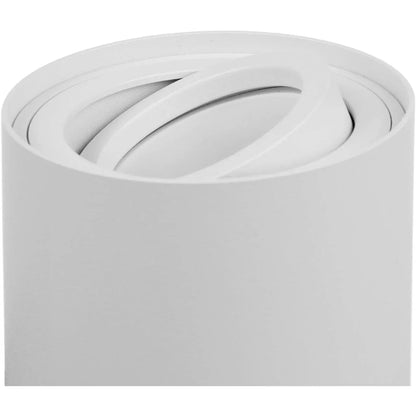 Maclean MCE422 Swiveling GU10 Ceiling Light – White Aluminum Round Fixture - Gomix Brands Outlet